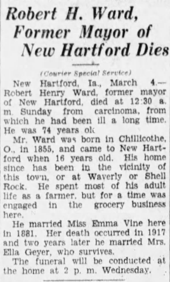 Clipping from The Courier